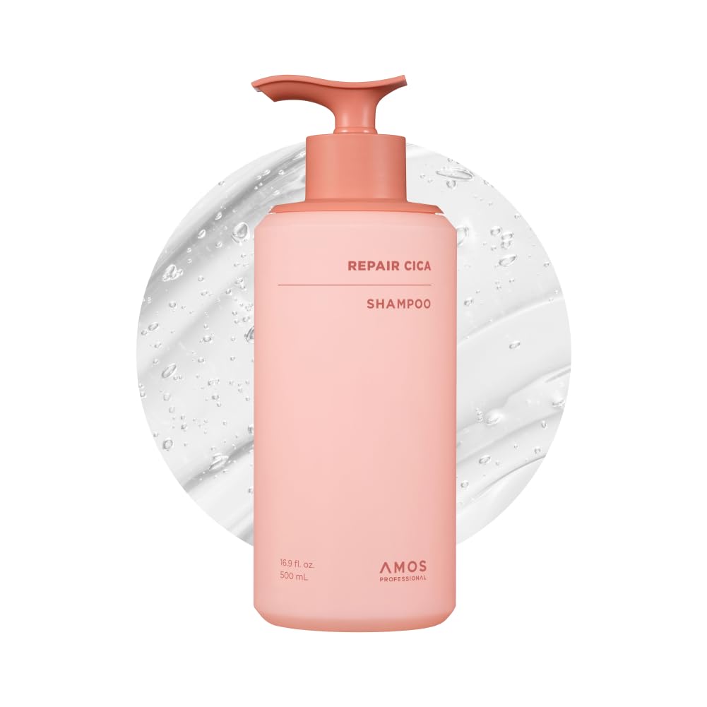 AMOS PROFESSIONAL Repair Cica Shampoo l Repairs, Strengthens, & Nourishes for Split Ends & Breakage, Reverse Hair Damage from Bl