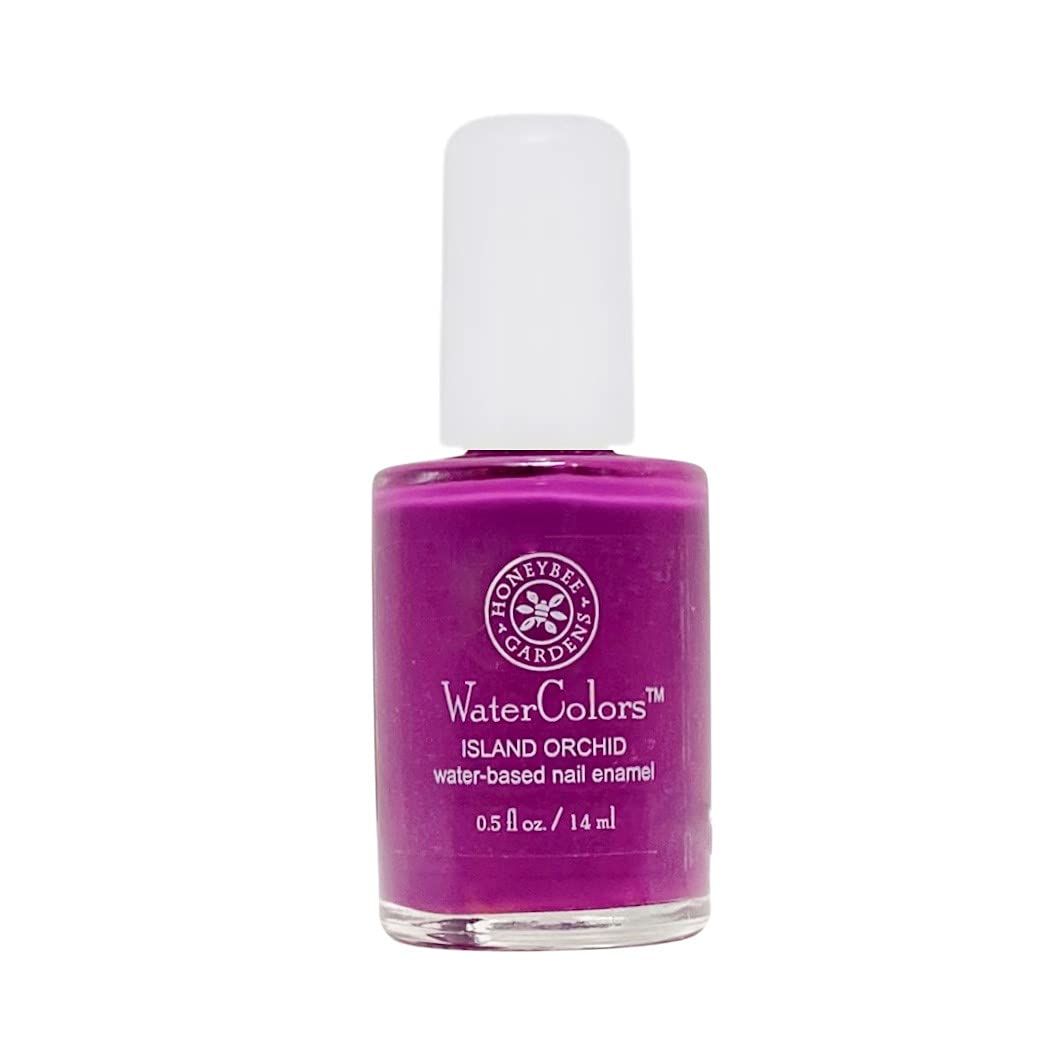 Honeybee Gardens Water-Based Nail Enamel, Island Orchid, Matte Vibrant Purple With Red Undertones, Eco-Friendly, Odorless & Vibr