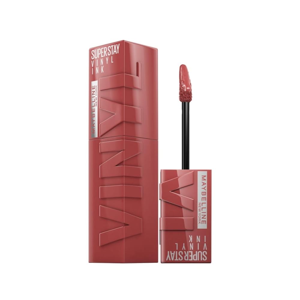Maybelline Superstay Vinyl Ink Liquid Lipstick, Peppy | High Shine Color That Lasts For 16 Hrs, 4.2Ml