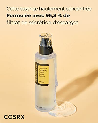 Cosrx Snail Mucin 96% Power Repairing Essence 338 Floz 100Ml, Hydrating Serum For Face With Snail Secretion Filtrate For Dull Sk
