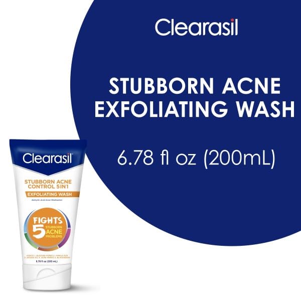 Clearasil Ultra 5in1 Exfoliating Wash, 6.78 oz. (Pack of 2)