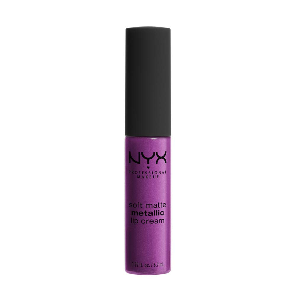 Nyx Professional Makeup Soft Matte Metallic Lip Cream, Liquid Lipstick - Seoul (Violet)