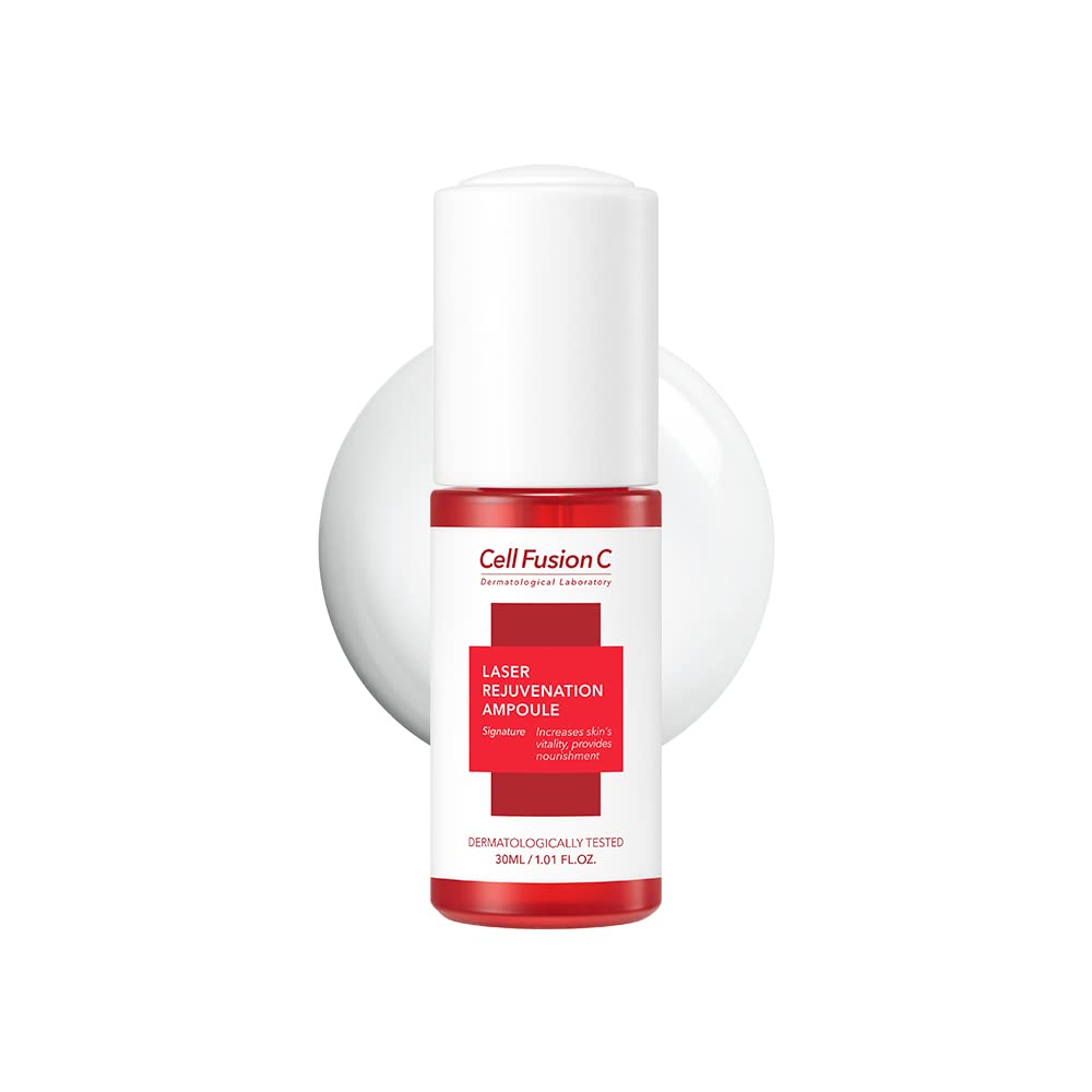 Cell Fusion C Laser Rejuvenation Ampoule, 3-in-1 Ampoule for Hydration, Soothing, Firmness with Peptide, Hyaluronic Acid, For Yo