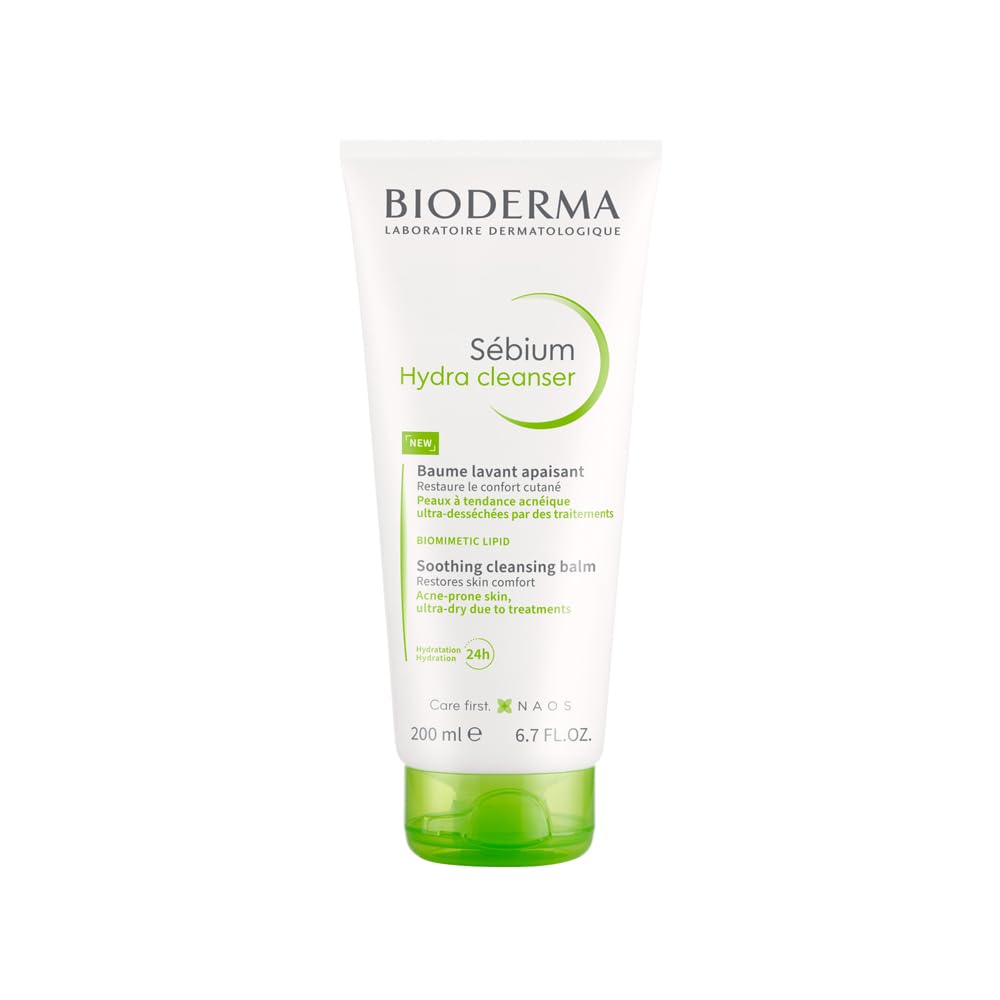 Bioderma Sebium Hydra Cleanser With Glycerin | Friction-Less Cleansing | 24H Comfort And Hydration | Acne Prone Sensitive Skin, 