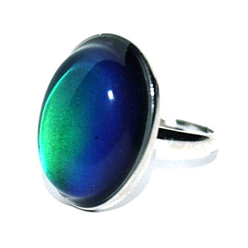 Blinkee Adjustable Oval Mood Ring - Discover Your Emotions - The Ultimate Fashion Accessory for Expressing Yourself