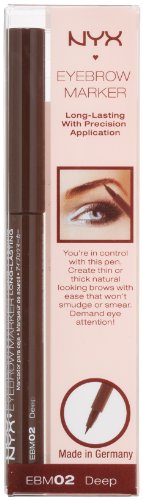 NYX Professional Makeup Eyebrow Marker, Deep Brown, EBM02