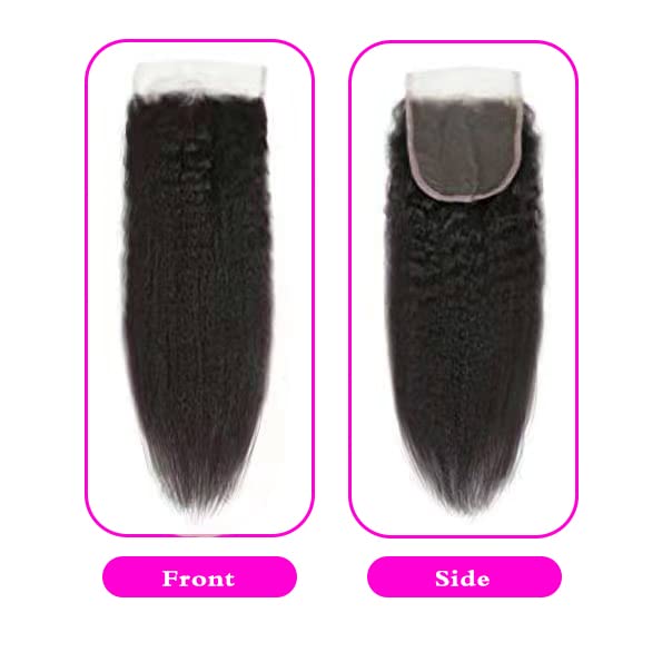 Selina Lace Closure Kinky Straight 4X4 Lace Closure Hd Lace Closure Kinky Straight Human Hair Free Part Lace Closure Hair Natura