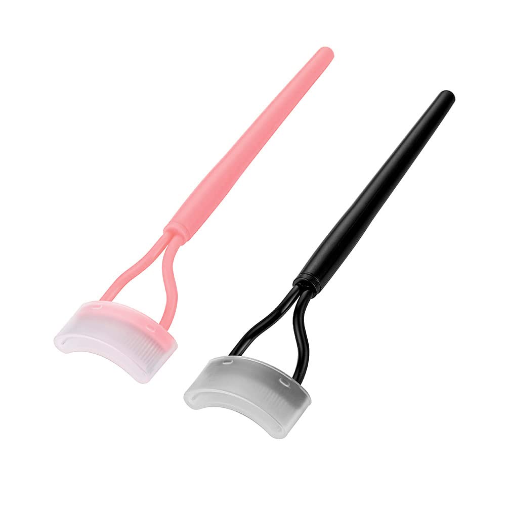 2 Pcs Eyelash Comb 17IF Makeup Mascara Separator Metal Teeth eyelashes Definer with Comb Cover for Women Mascara applicator Brus
