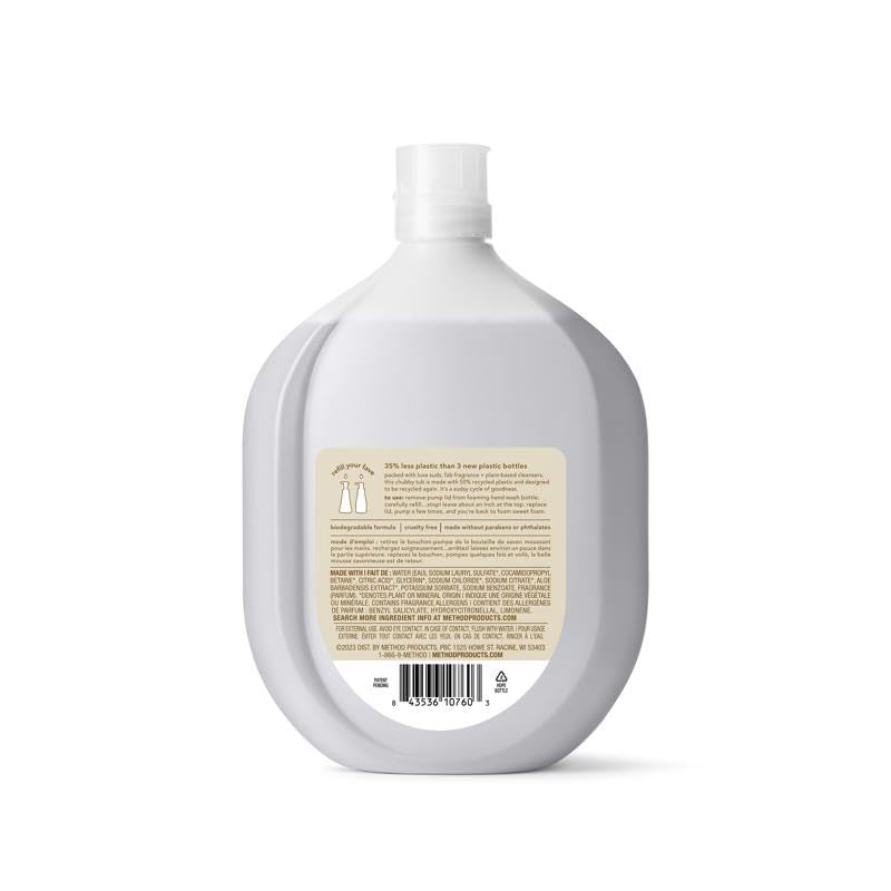 Method Foaming Hand Soap Refill, Ylang Ylang + Hyacinth, Biodegradable Formula, 28 Fl Oz (Pack of 1)