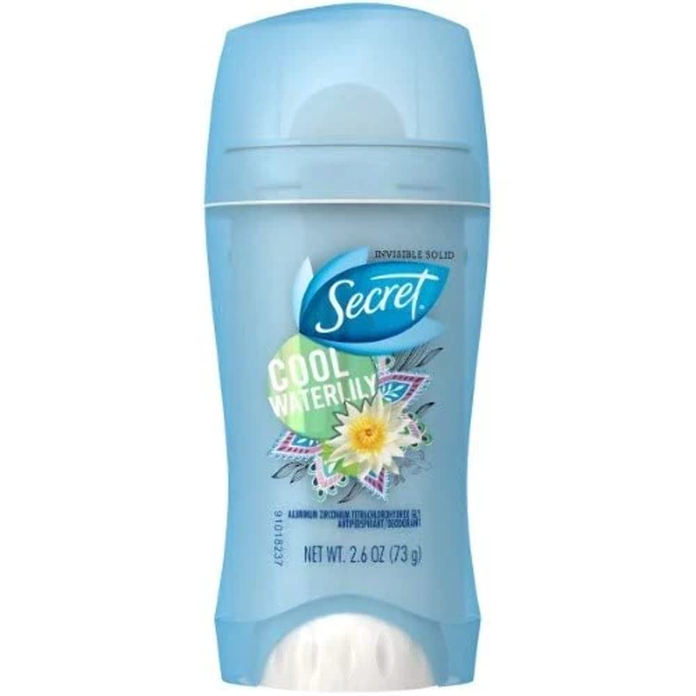 Secret Cool Waterlily Invisible Solid Antiperspirant/Deodorant 2.6 Oz. Stick (Pack Of 4)