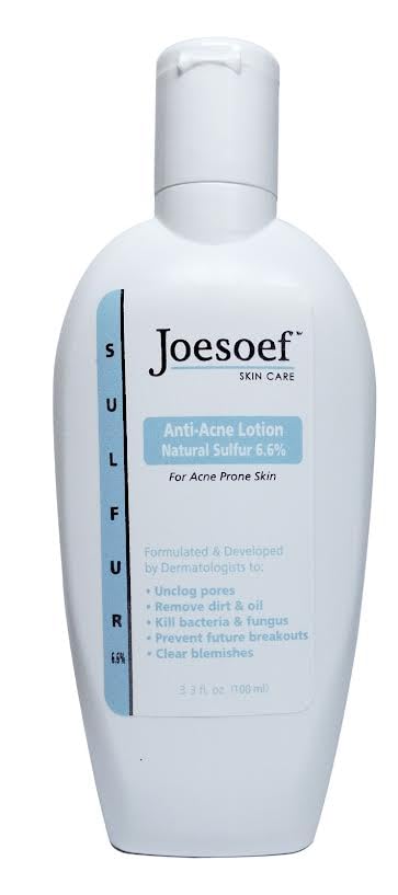 JOESOEF SKIN CARE AntiAcne Lotion Sulfur 6.6% for Prone Skin Acne Pharmaceutical Grade Dermatologists Approved for Acne Rosace