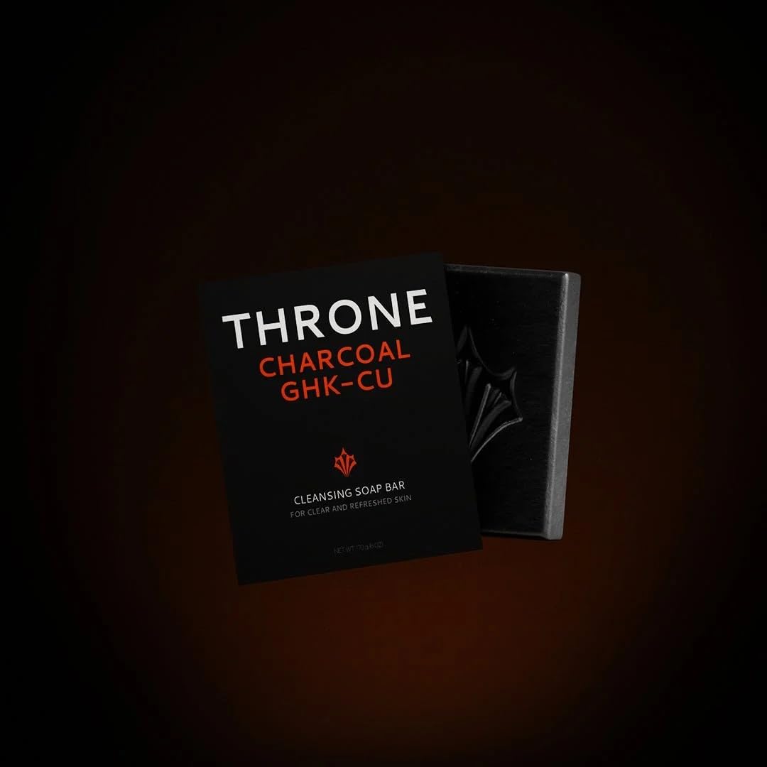 Made By Throne GHKCu Charcoal Cleansing Bar | Hyaluronic & Ascorbic Acid