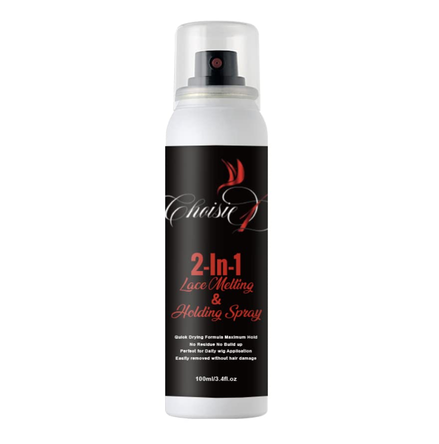 CHOISIE1 2-in-1 Lace Melting and Holding Spray Glueless Wig Adhesive Spray for Lace Front Hold Wig Spray Lace Melting Spray