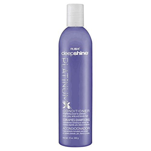 Rusk Rusk Deepshine Platinum Conditioner, 12 Oz, Gentle Conditioner Eliminates Brassiness, Brightening Boost For Platinum, Silve