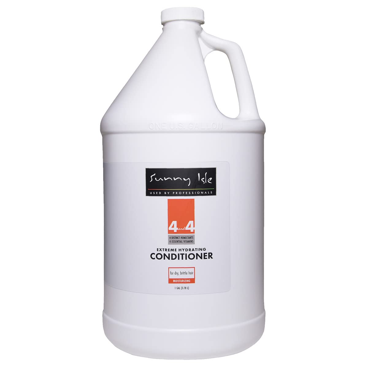Sunny Isle 4AND4 Conditioner 1 Gallon | Professional Grade Formula | Paraben & Sulfate Free | 4 Distinct Humectants & 4 Essentia