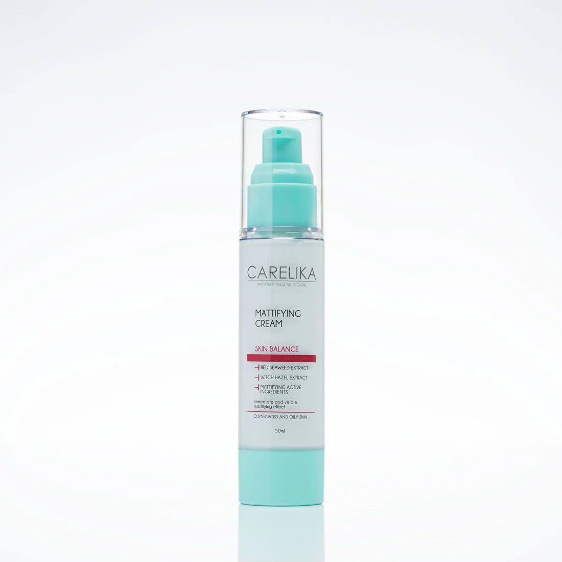 CARELIKA Mattifying Face Cream with Red Seaweed  Lightweight Oil Control & ShineFree Hydration