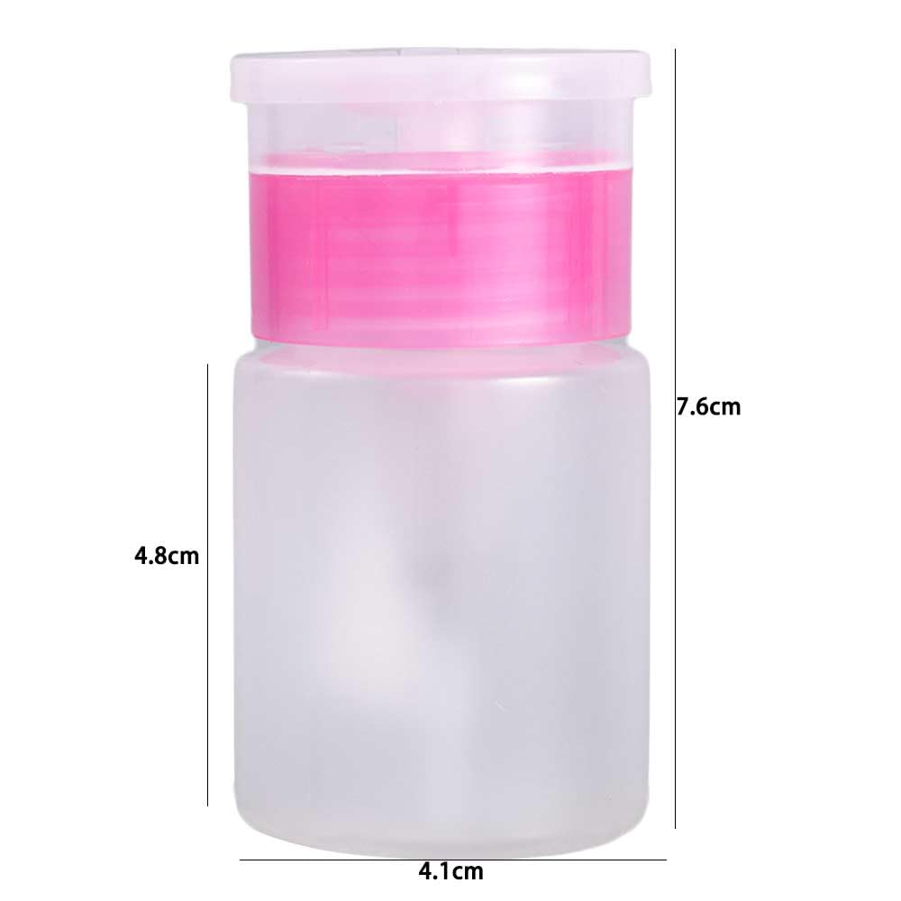 Leadigol 4Pcs 60Ml Nail Removal Bottle,Nail Art Mini Pump Dispenser Empty Bottle Nail Remover Container Storage Small Pressure B