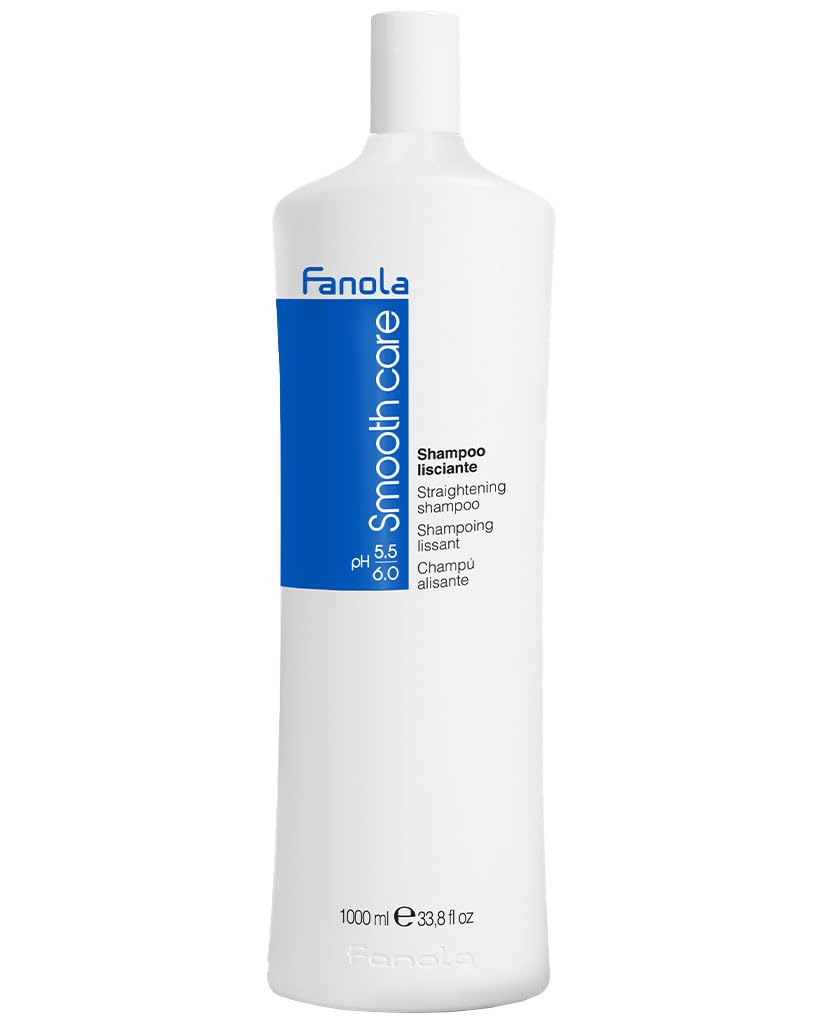 Fanola Smooth Care Straightening Hair Shampoo - Salon Quality Anti Frizz Hair Care - Gentle Shampoo for Frizzy Hair Formulated w