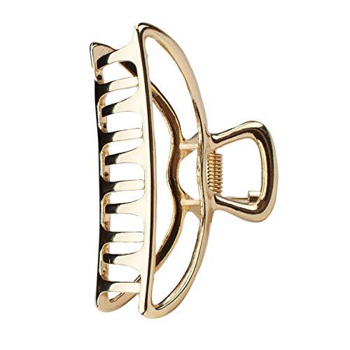 Kitsch 1PC Non Slip Claw Clip - Holds Even Thick Hair Securely  Large Claw Clip  Big Open Shape Metal Hair Clips for Women  Styl