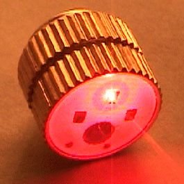 Red Red Clip On Earring Clasp Flashing Body Light Lapel Pins by Blinkee