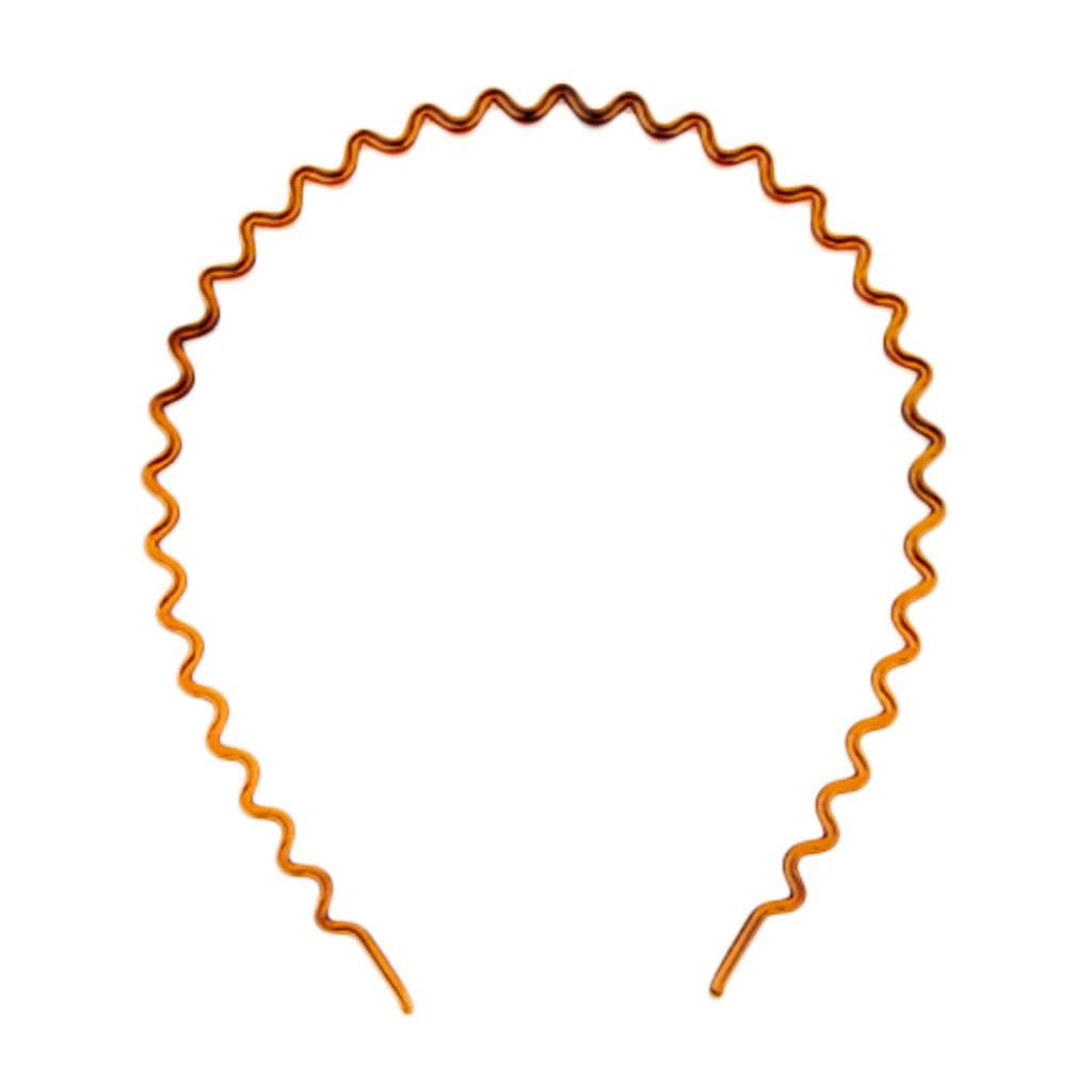 ATORSE?Zig Zag Hair Band Toothed Wave Headband Women Men Girls Hair Accessory Brown