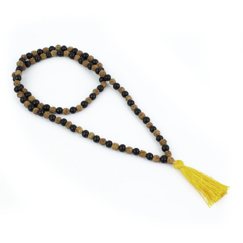 Astrotalk Divya Rudraksha Karungali Mala 8mm 108+1 Beads | Original Rudraksha and karungali malai for Protection & Peace | Jap Mala for Meditation | Gift for Man & Woman | Advanced Gift Box