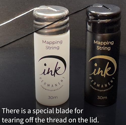 Ink Permanent Brow Mapping String - Pre-Inked 100 Ft for Microblading Supplies - White