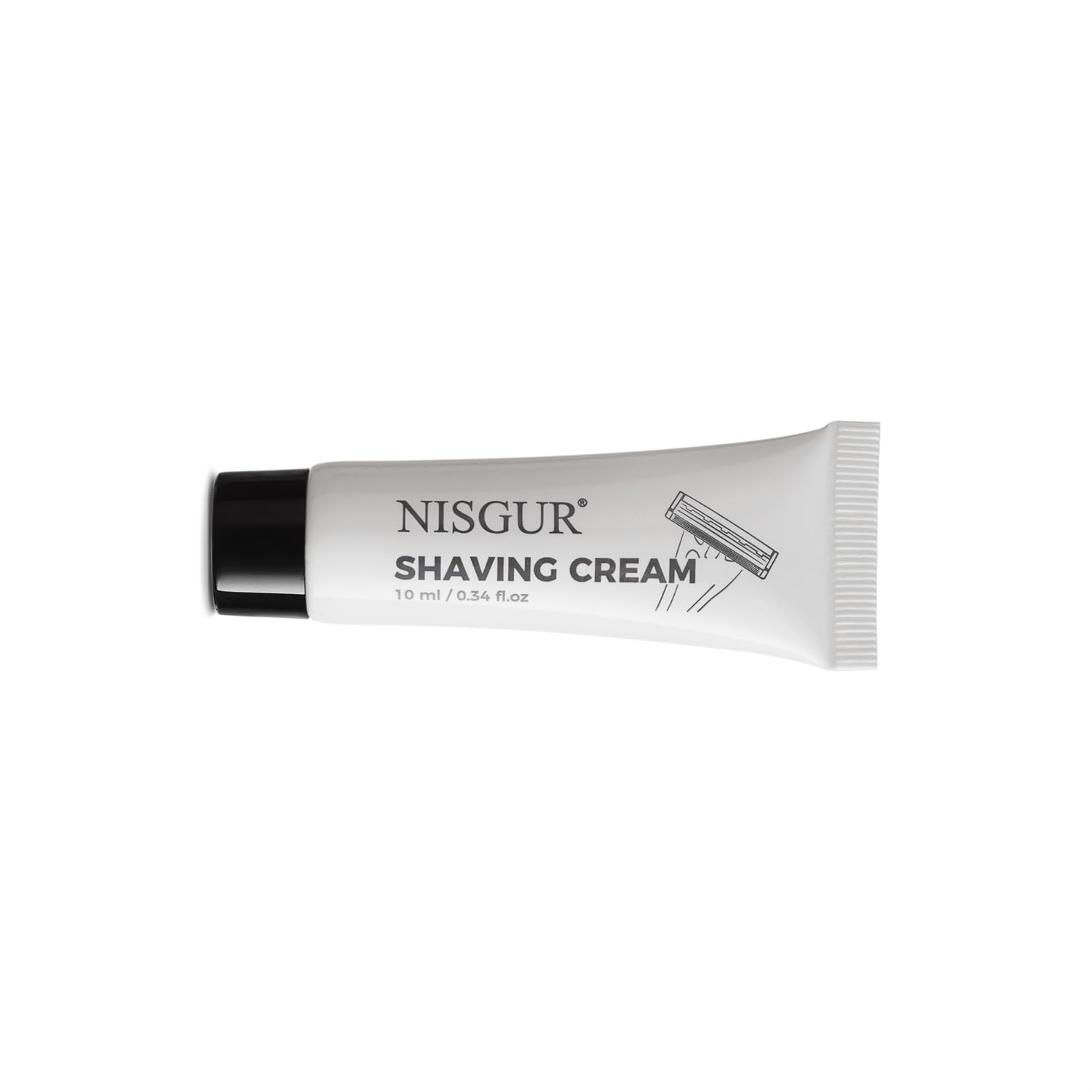 NISGUR Travel Size Disposable Shaving Cream Bulk Pack of 144 Tubes 10ml/0.34fl.oz Each Individually Wrapped Hotel Toiletries and