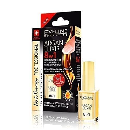 Eveline Argan Elixir 8 in 1 Intensely Regenerating Oil for Cuticles & Nails
