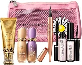 6In1 Complete Makeup Combo Kit  Bb Cream, Mascara, Eyeliner & Precision Eyeliner, Liquid Concealer & Liquid Highlighter With 