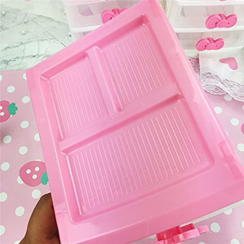 Lovely Four-tier Desk Receiving Drawers Cosmetic Case Storage Cabinet Box Room Desktop Organizer Makeup Organizer