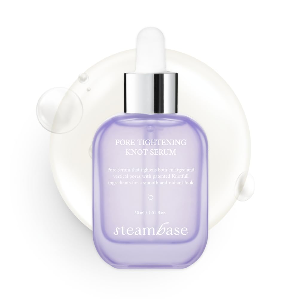 STEAMBASE Pore Tightening Knot Serum, 1.01 fl oz | Hydrating Hyaluronic Acid, Anti Aging Face Serum, Enlarged Pores