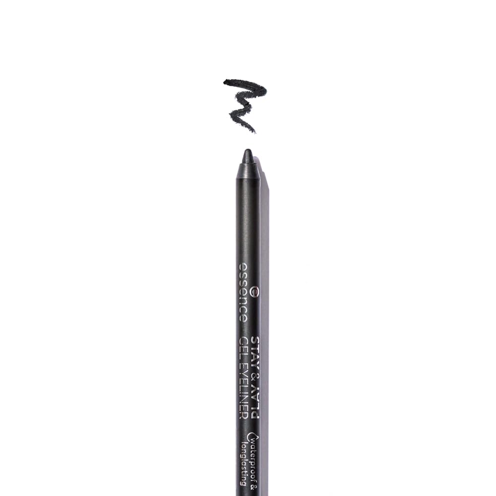 Essence  Stay & Play Gel Eyeliner  Super Soft Gel-Like Texture  Waterproof & Longlasting  Vegan & Cruelty Free (Black Raven)