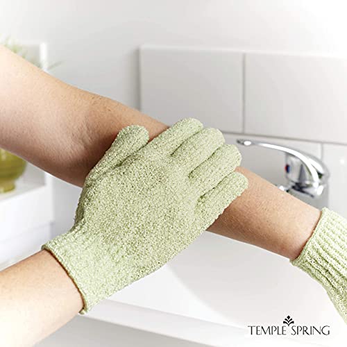 Exfoliating Gloves, Bamboo Exfoliator Mitt, Bathshower Scrub, Body Exfoliation Hand Mitten, Beauty Scrubsloofah, Ingrown Hairdea