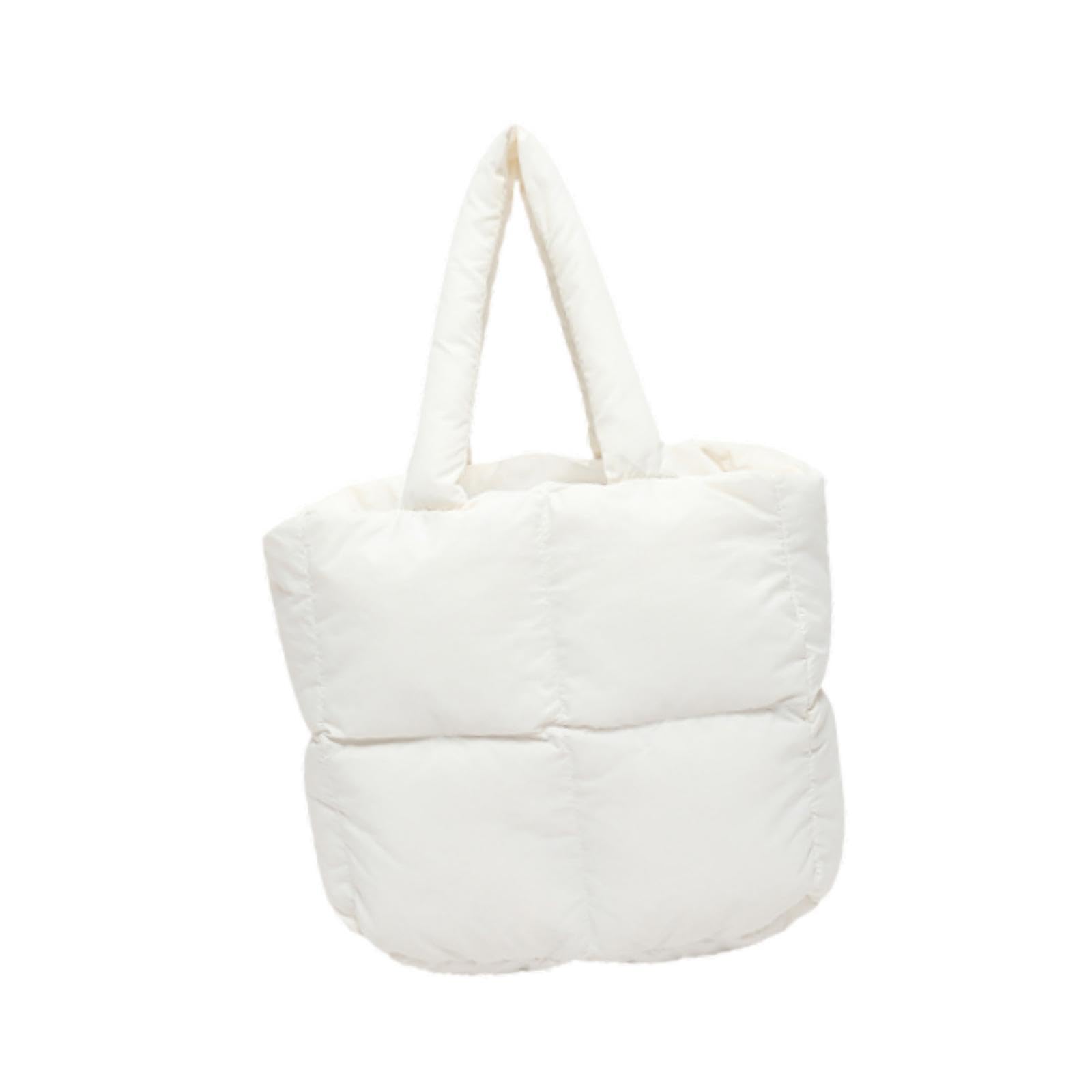 Atorse Puffer Handbag Trendy With Zip Puffer Tote Bag For Travel Vacation Commuting White|Clothing, Shoes & Accessories|Womens H