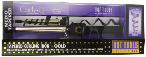 Hot Tools Professional Htg1851 Tapered Curling Iron, Gold Curling Iron, Medium