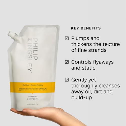 PHILIP KINGSLEY | Body Building Weightless Shampoo | Volumizing Shampoo for Fine, Limp, Flat, Flyaway Hair | Hydrates, Thickens,