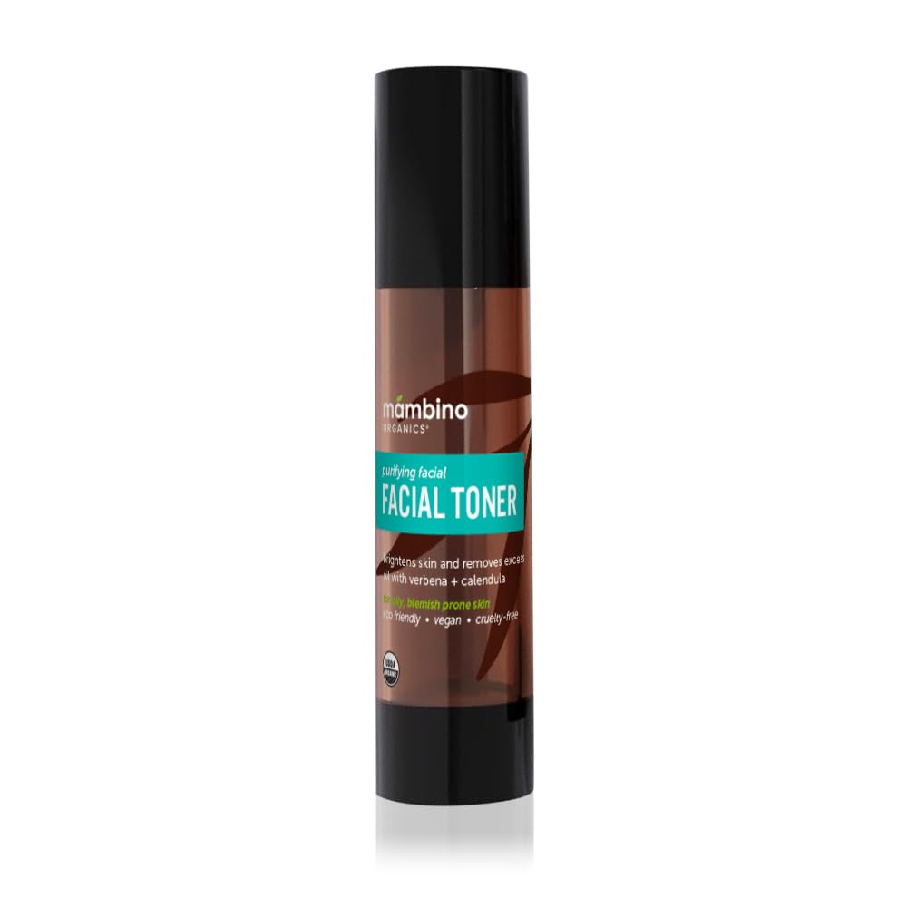 Mambino Organics Purifying Facial Toner & Mist, Organic Vegan Skincare with Witch Hazel, Calendula & Lemon Verbena, Refreshing P