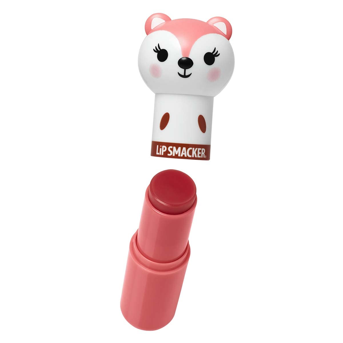 Lip Smacker Lippy Pal Fox Lip Balm Clear Matte Finish, Foxy Apple Flavored, Moisturizing, For Kids