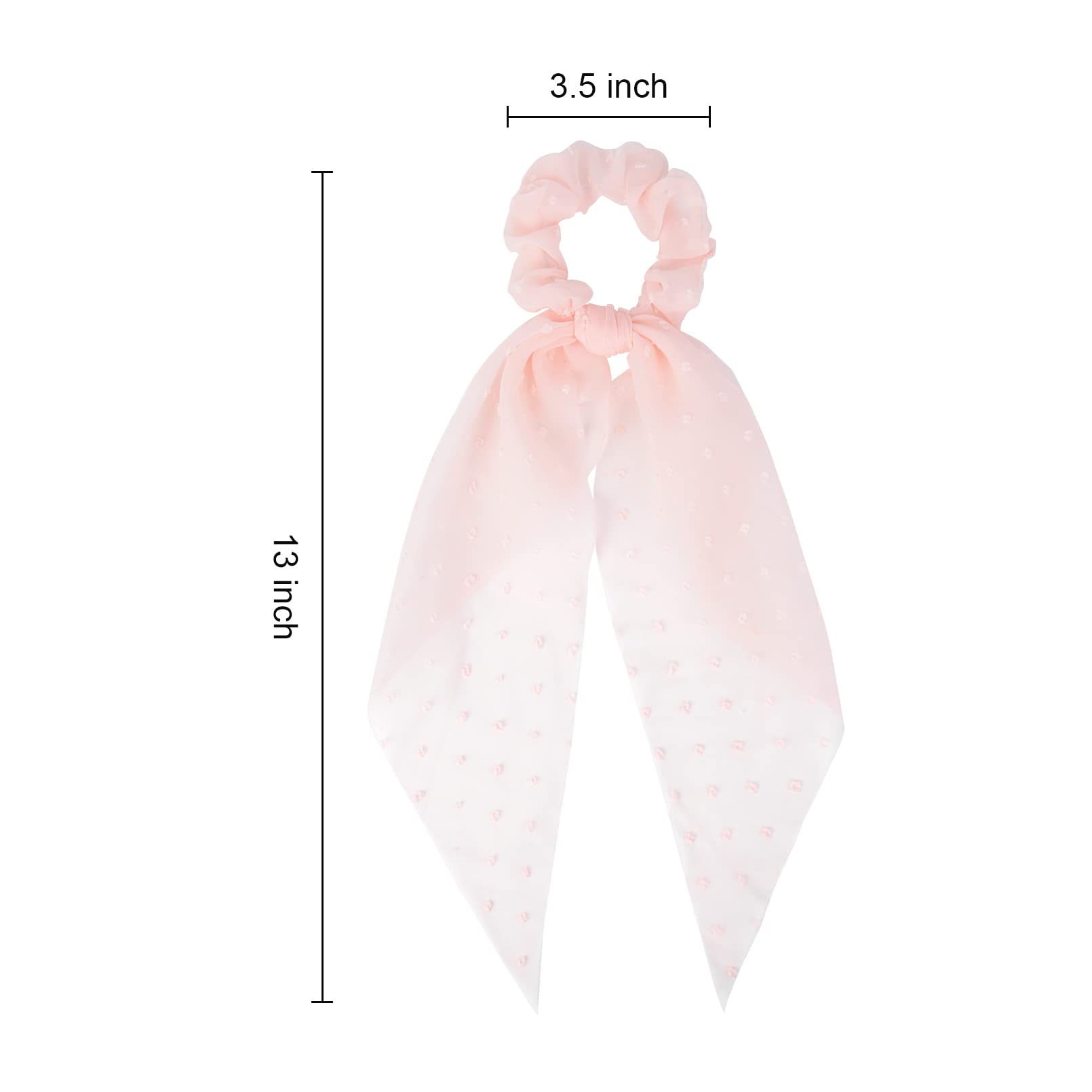2 Pcs Hair Scrunchies Scarf Pink Blue Hair Ribbon Satin Bow Silk Elastic Hair Tie Bands Large Ponytail Holder Accessories For Wo