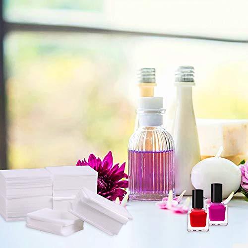 1000 Pcs Gel Nail Polish Remover, Lint Free Nail Wipes Cotton Pad With A Pump Dispenser Bottle Disposable Nail Polish Remover Fo