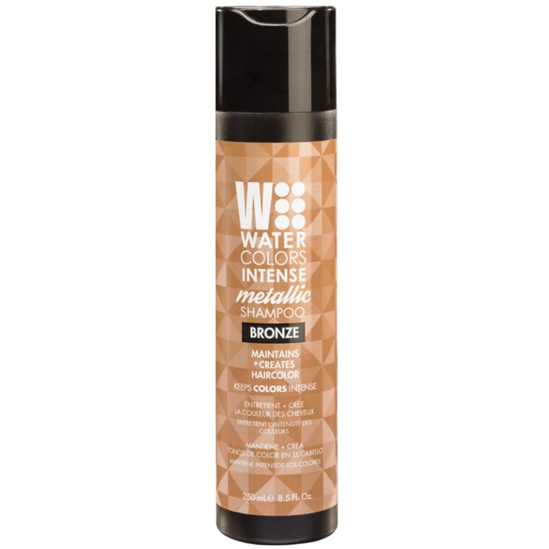 Watercolors Intense Metallic Color Depositing Sulfate Free Shampoo, Maintains & Enhances Hair Color (Intense Metallic Bronze 8.5
