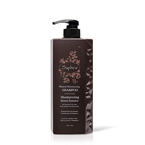 SAPHIRA Mineral Moisturizing Shampoo | Hydration and Shine for Dry, Damaged, Permed Hair & Scalp | Sulfate-Free, Vegan | Prevent