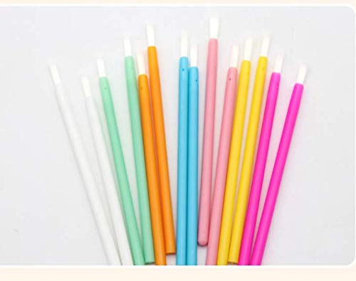 Huachnet Orange Disposable Lipstick Gloss Wands with Soft Brush Head Makeup Kits-Pack of 100