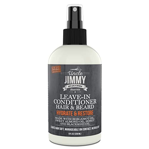 Uncle Jimmy Products Hair & Beard Leave-In Beard Conditioner For Softening Hair, Hydrating Skin, Eliminating Beard Dandruff, Hea