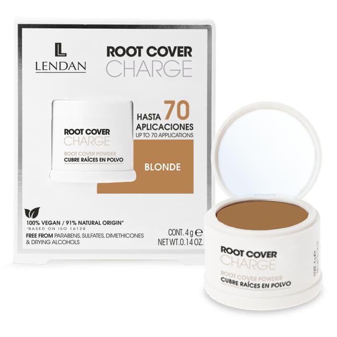 LENDAN  Root Cover Powder for Gray Hair  Root Cover Charge  4 g  Blonde Color  Mineral Powder for Easy, Instant, and Natura