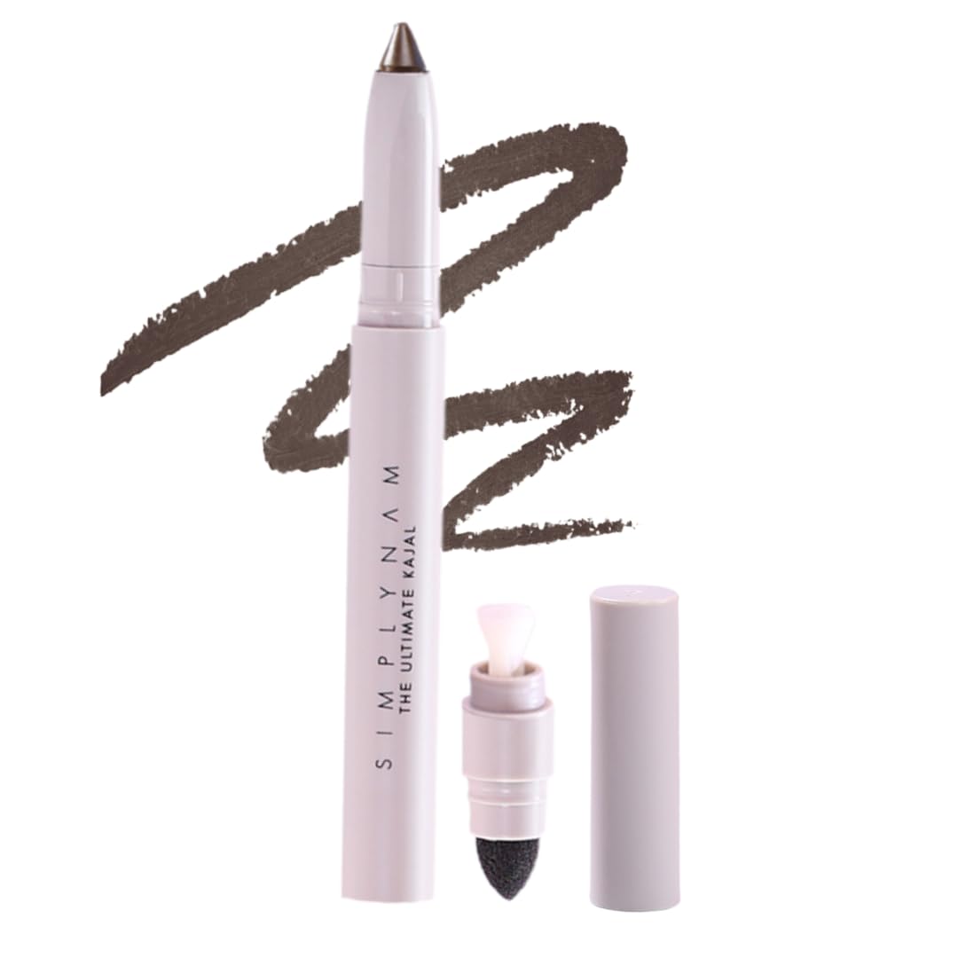 Simplynam Ultimate Kajal | 1 Stroke Intense Color Payoff | Water Resistant | Long-Lasting & Smudge-Proof | Safe For Sensitive Ey