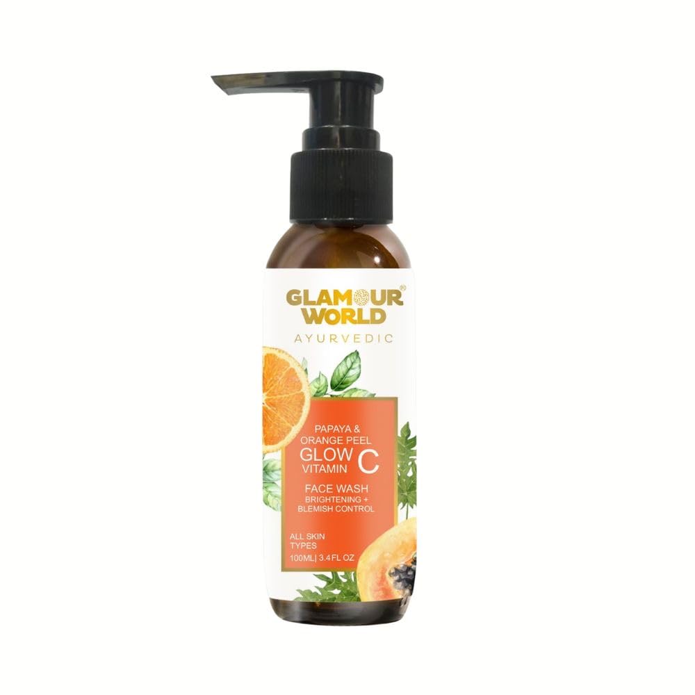 Glamour World Ayurvedic Natural Face Wash For All Skin Type With Glow Vitamin  100Ml