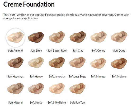 Jolie Creme Foundation SPF-15 Full Coverage Makeup W/Sponge (Soft Hazelnut)