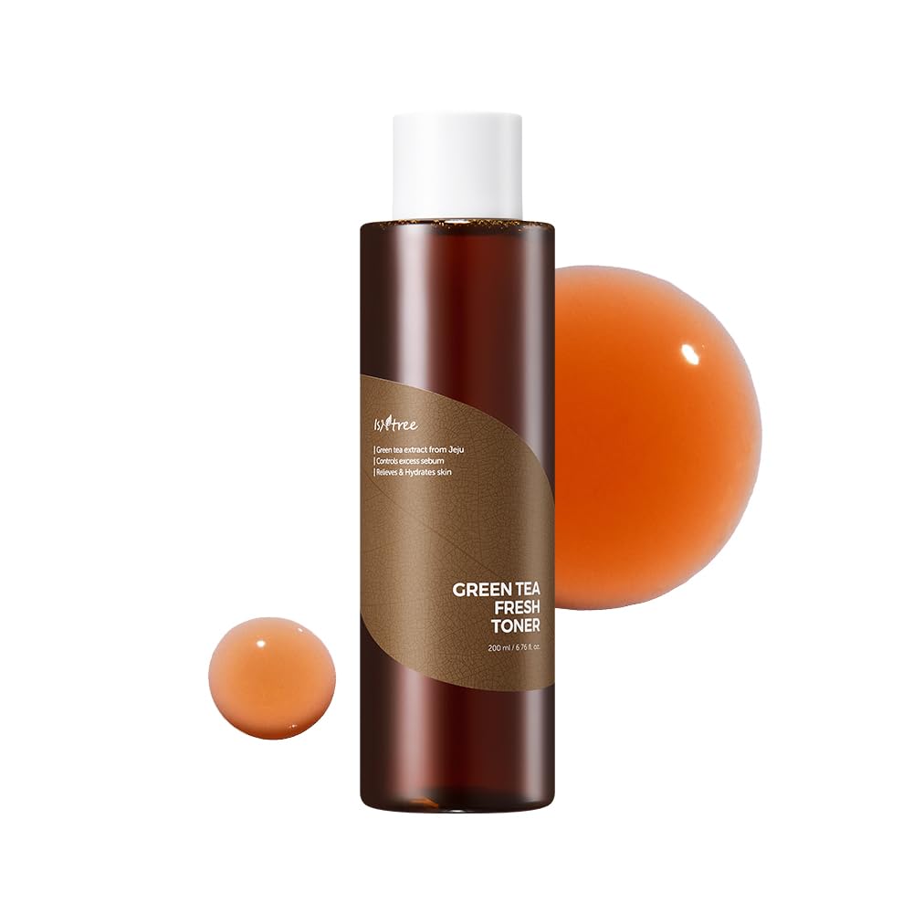 Isntree Green Tea Fresh Toner 200Ml, 6.76 Fl.Oz | Pore & Sebum Care | Ph Balancing | Soothing & Hydrating | For Sensitive, Oily,